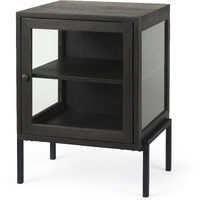 Rustic Black On Black Shadowbox Cabinet