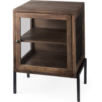 Rustic Dark Brown And Black Shadowbox Cabinet