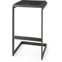 30"" Black Cheeky Wood And Metal Bar Stool