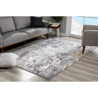 8 X 11 Gray Distressed Modern Abstract Area Rug