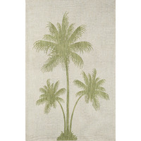 5 X 7 Green Palm Tree Indoor Outdoor Area Rug