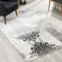 4 X 6 Gray Faded Filigree Pattern Area Rug