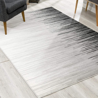 5 X 8 Black Transitional Striped Area Rug
