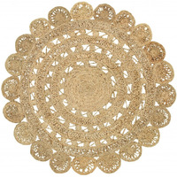 Sunshine Golden Natural Jute Area Rug