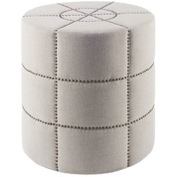 Cream Ottoman With Metal Detailing