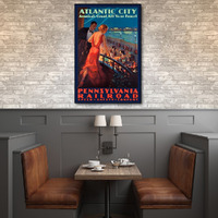 24"" X 36"" Vintage 1935 Atlantic City Travel Poster Wall Art