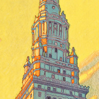 36"" X 54"" Cleveland Union Terminal Vintage Travel Poster Wall Art