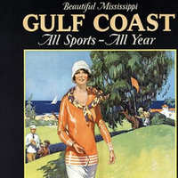 9"" X 12"" Gulf Coast Golf 1932 Vintage Travel Poster Wall Art