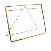 Xl Gold Metal Horizontal Glass Frame