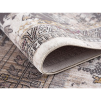 2 X 15 Gray Faded Tribal Motifs Runner Rug