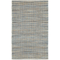 5 X 8 Navy And Natural Interwoven Area Rug