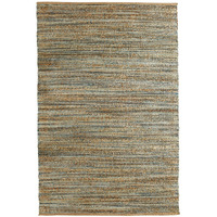 9 X 12 Blue And Natural Braided Jute Area Rug
