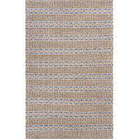 8 X 10 Tan And Gray Detailed Stripes Area Rug