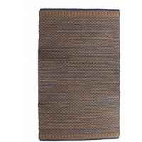 8 X 10 Tan And Blue Detailed Lattice Area Rug