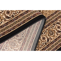 5 X 8 Black And Beige Medallion Area Rug