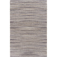 8 X 10 Brown And Gray Striped Area Rug