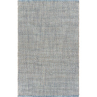 8 X 10 Blue And Beige Toned Area Rug