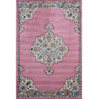 8 X 10 Pink Traditional Medallion Area Rug