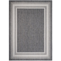 5 X 7 Gray Framed Indoor Outdoor Area Rug