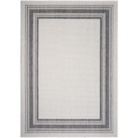 5 X 7 Gray Framed Indoor Outdoor Area Rug
