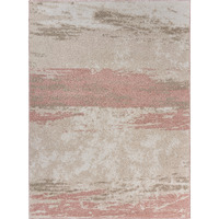 8 X 10 Blush And Beige Abstract Strokes Area Rug