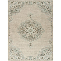 8 X 10 Ivory Distressed Floral Area Rug