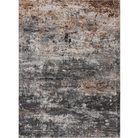 5 X 8 Gray And Orange Storm Area Rug