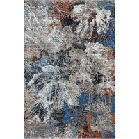 8 X 10 Gray Abstract Foliage Area Rug