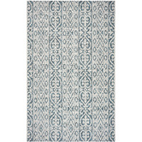 5 X 8 Blue Geometric Indoor Outdoor Area Rug