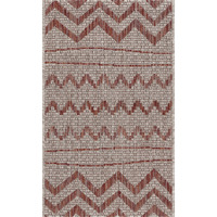 2 X 3 Red Zigzag Indoor Outdoor Scatter Rug