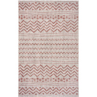 5 X 8 Red Zigzag Indoor Outdoor Area Rug