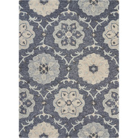 5 X 7 Gray Floral Trellis Area Rug