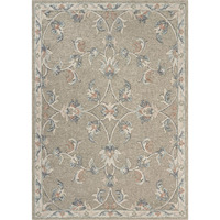 7 X 9' Sage And Cream Filigree Area Rug