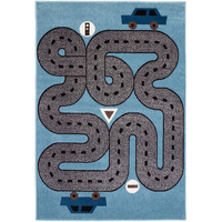 5 X 7 Blue Imaginative Racetrack Area Rug