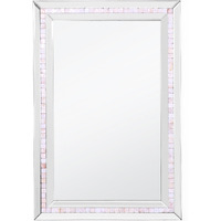 Silver Tiled Border Wall Mirror