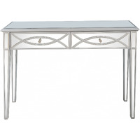 Silver Glass Mirror Console Table