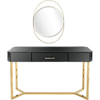 Black And Gold Mirror And Console Table