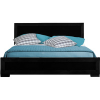 Black Wood Queen Platform Bed