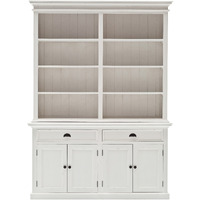 Classic White Hutch Bookcase Unit