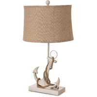 Set Of 2 Tan And White Anchor Table Lamps