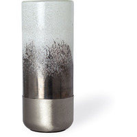 13"" Brushed Silver Glass Vase