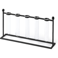 Black Metal Five Test Tube Vase