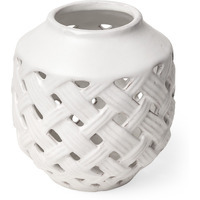 White Ceramic Latticed Vase