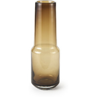 12"" Vintage Look Ombre Brown Glass Vase