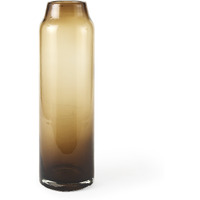 16"" Vintage Look Ombre Brown Glass Vase