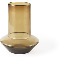 10"" Vintage Look Ombre Brown Glass Vase