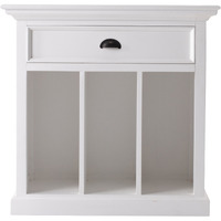 Classic White Large Nightstand With Dividers
