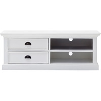 47"" Classic White Entertainment Unit With Two Drawers