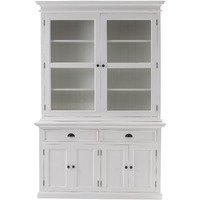 Classic White Glass Display Hutch