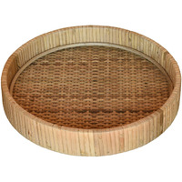 Petite Braided Bamboo Round Tray